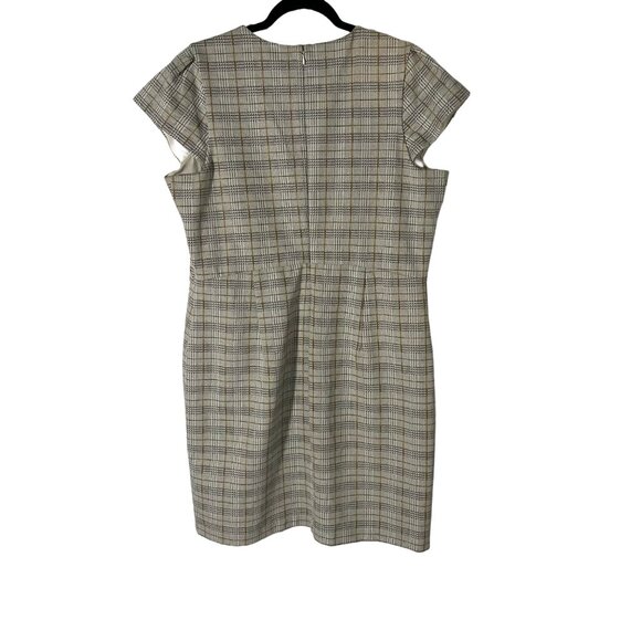 Express Plaid V-Neck Form Fitting Business Casual Dress Plus Size XL - Picture 2 of 6